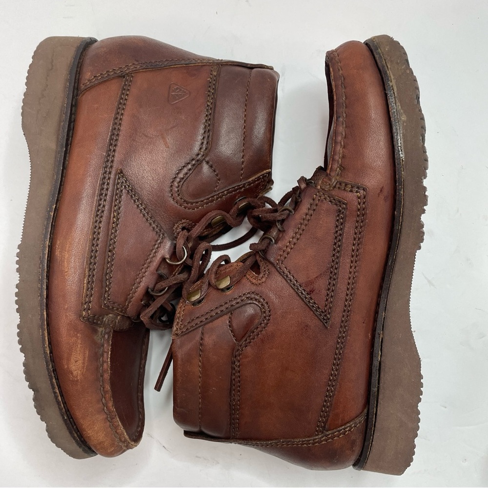 Florsheim Outdoorsman Brown Leather Chukka Hiking Boots Mens 6 D Made In India
